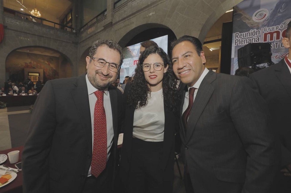 senador eduardo ramírez y cravioto con Luisa Alcalde segob