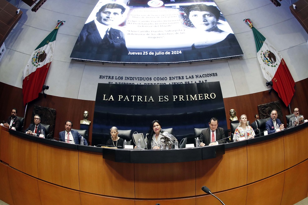 Senado inscribe a Felipe y Elvia Carrillo Puerto en el Muro de Honor