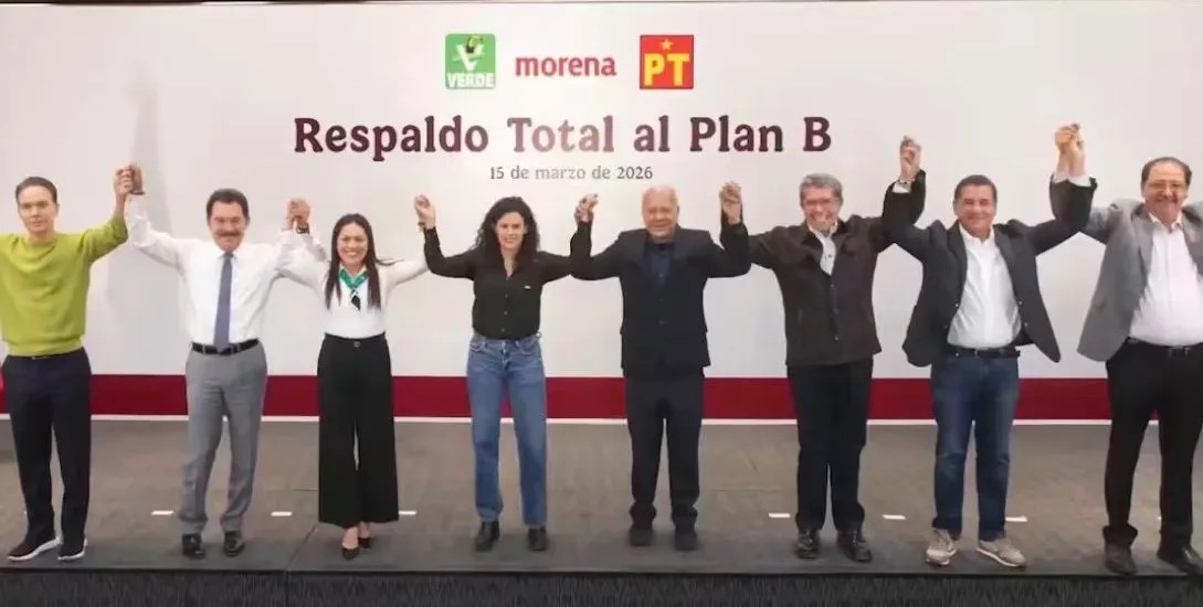 Morena, PT y PVEM acuerdan respaldo total al Plan B electoral de Sheinbaum