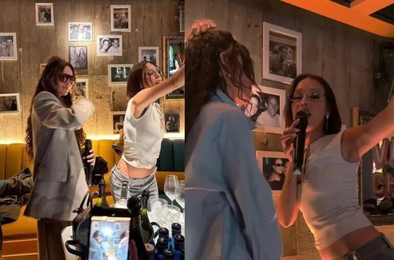 Belinda y Danna Paola desatan rumores de colaboración tras noche en Madrid