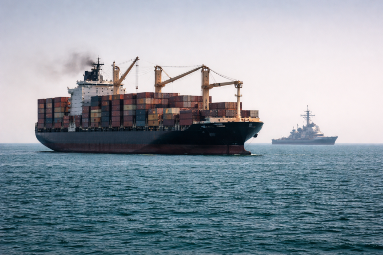 Buque portacontenedores en el Golfo Pérsico