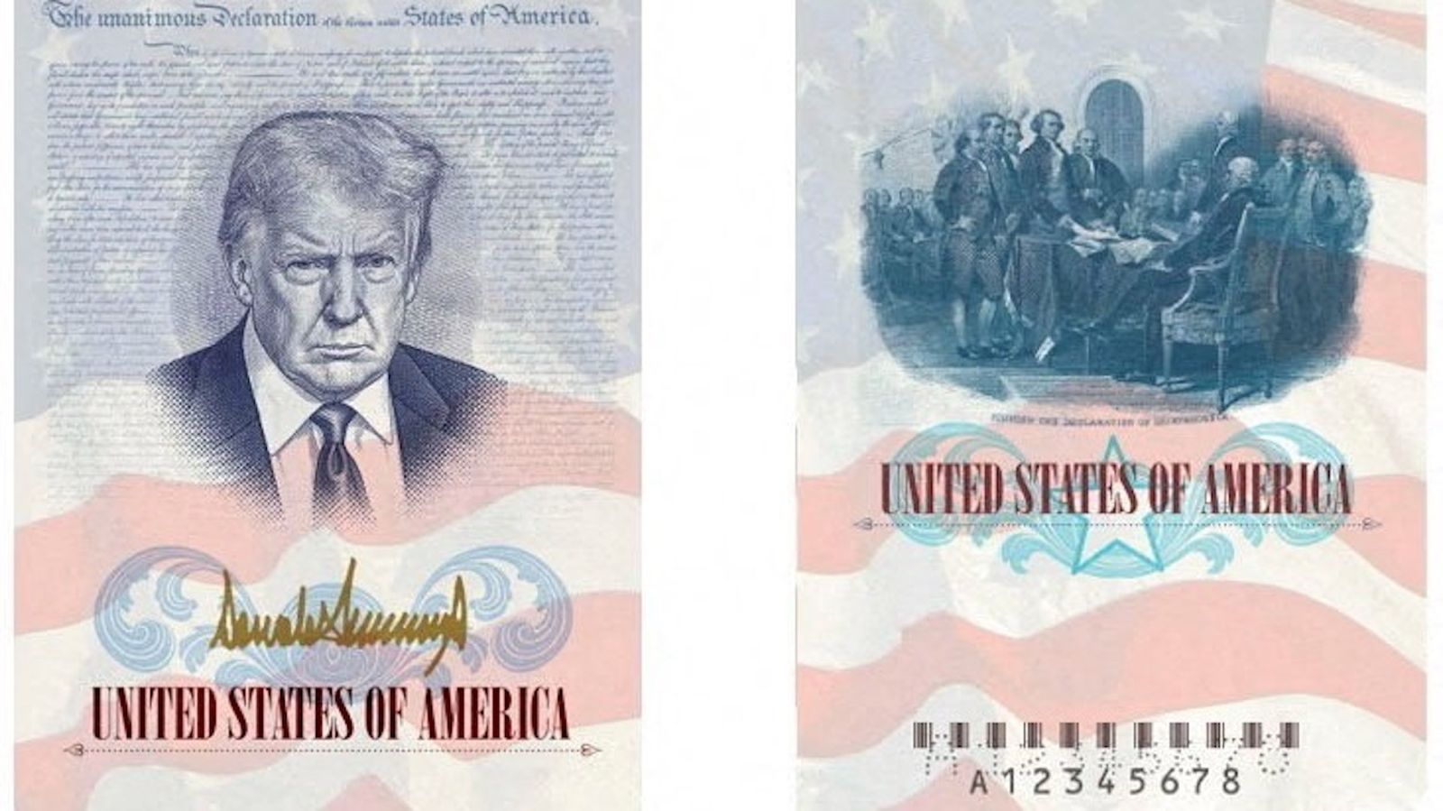 Donald Trump aparecerá en edición especial de pasaportes por los 250 años de EE.UU.