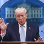 US president and secretary of defense brief media on Iran