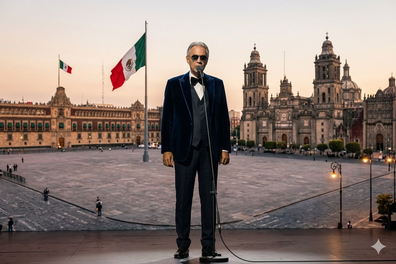 ¡El Zócalo se va a lucir! Conoce a los invitados de lujo para el concierto de Bocelli