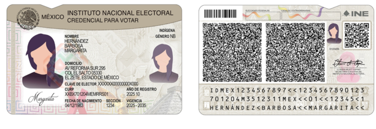 credencial para votar B