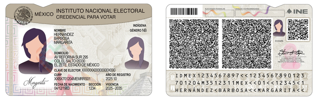 credencial para votar B