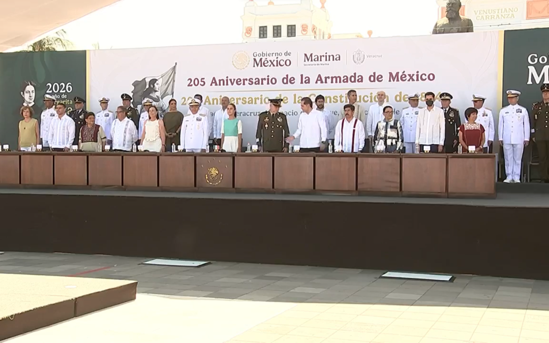 Imagen proporcionada para la nota sobre la conmemoración de la Armada de México en Veracruz.