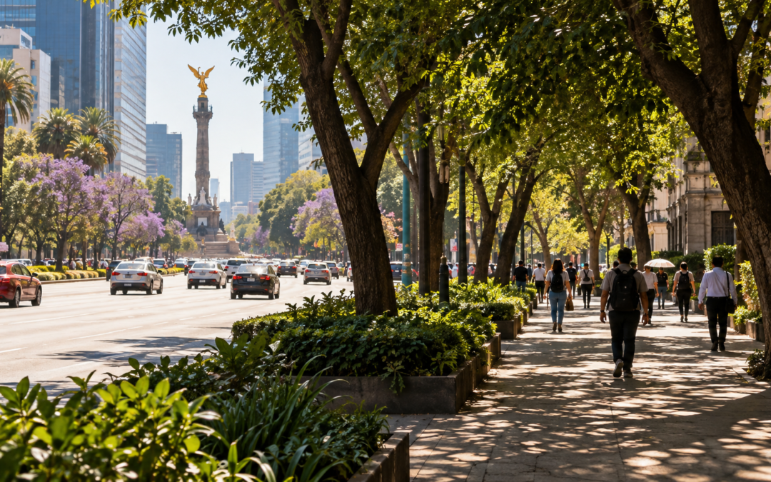 Panorámica urbana de la Ciudad de México para ilustrar el calor acumulado en zonas densamente construidas