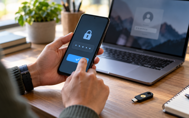 Ilustración sobre fraudes digitales y mensajes que imitan páginas de acceso legítimas